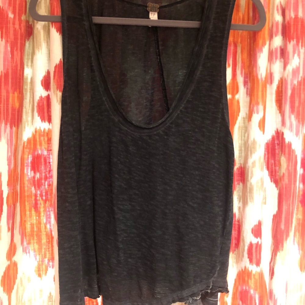 Free people black tank top